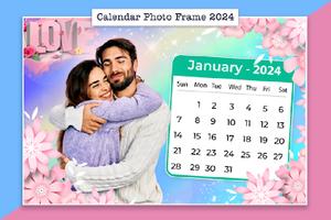 Calendar photo frame 2024 Poster