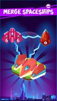 Объединить Spaceship - Нажмите и Idle Merge Game постер