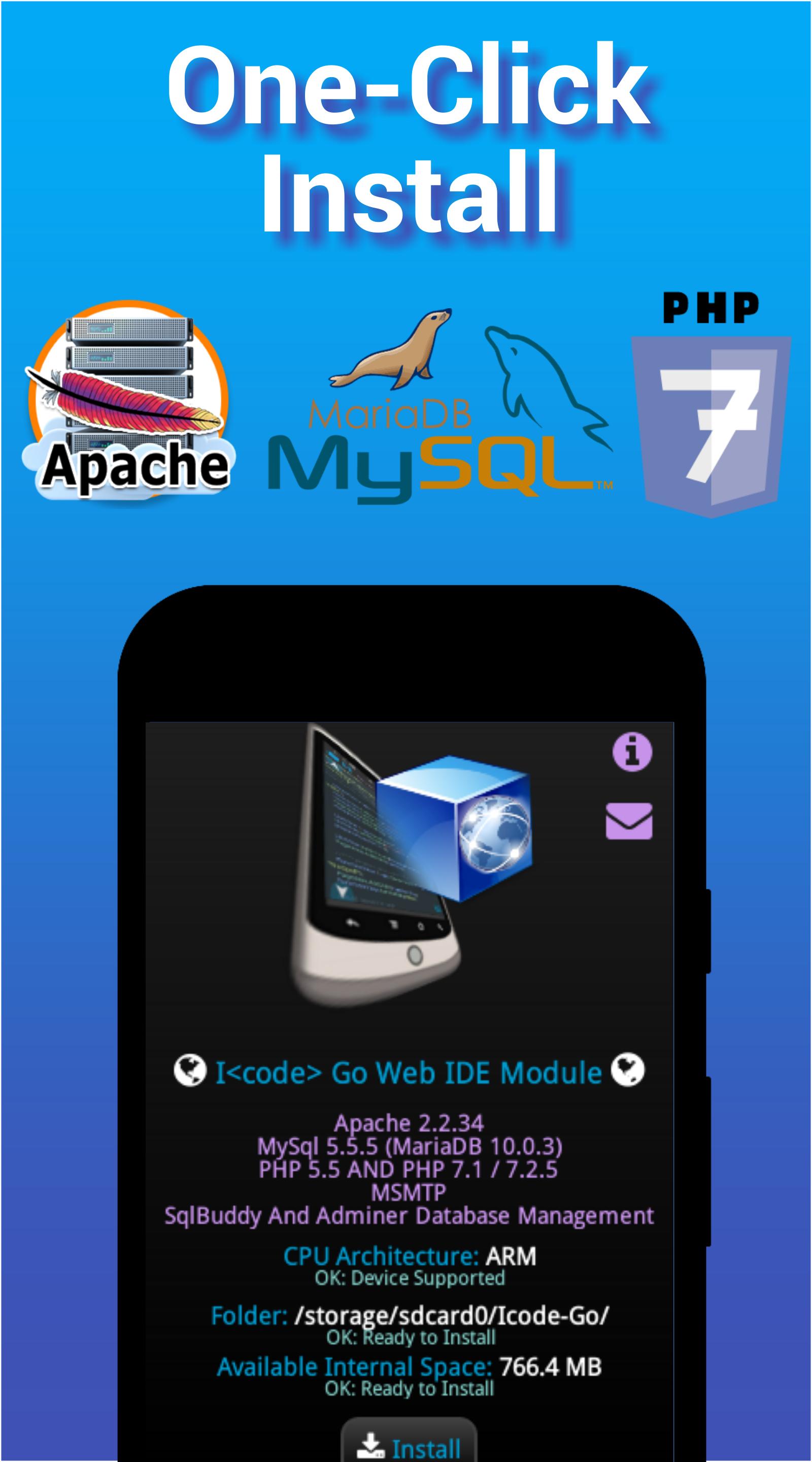 I<code> Web Server - Apache HTTP MySql PHP 7.3 for Android - APK Download