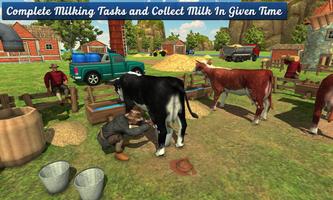 stad melk vervoer- simulator: vee landbouw-poster