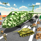 armée cargaison avion artisanat: armée transport icône