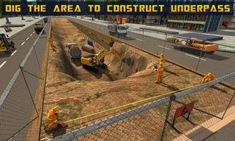 Mega City Underpass Construction: Bridge Building poster