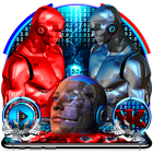 Cool robots technology theme icon