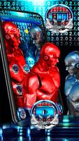 Cool robots technology theme poster