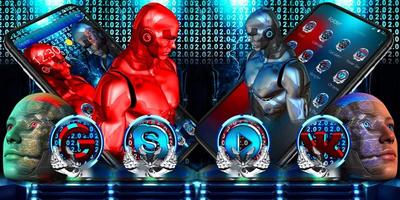 Cool robots technology theme screenshot 3