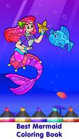 Mermaid Games: Coloring Pages-poster
