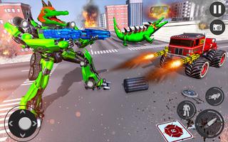 Crocodile Robot Car Transform Robot Games captura de pantalla 2