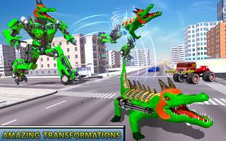 Crocodile Robot Car Transform Robot Games capture d'écran 1
