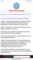 Code Pénal du Mali الملصق