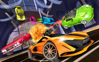 Rocket Car Ball Soccer Game syot layar 3