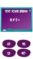Multiplication Learning Table and Testing poster