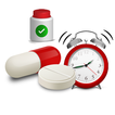 Pill & med reminder with alarm icon