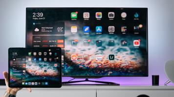 Hubungkan tablet dengan TV poster