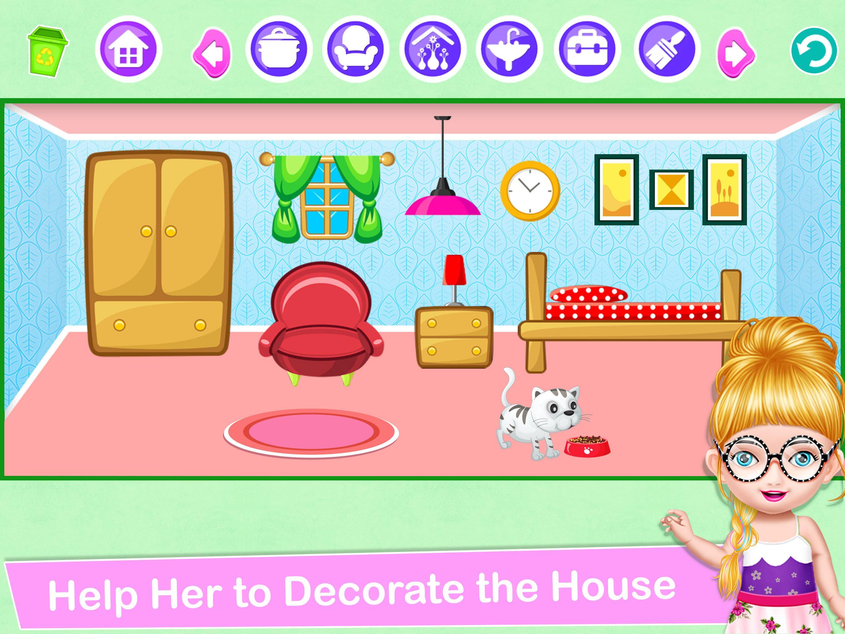 School Decorating Doll House Town My Homeplay Game Fur