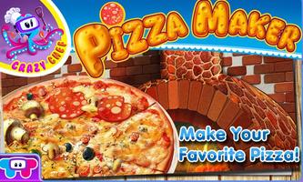 Pizza Maker Crazy Chef Game Affiche