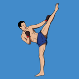 Kickboxen - Fitness Workout Zeichen