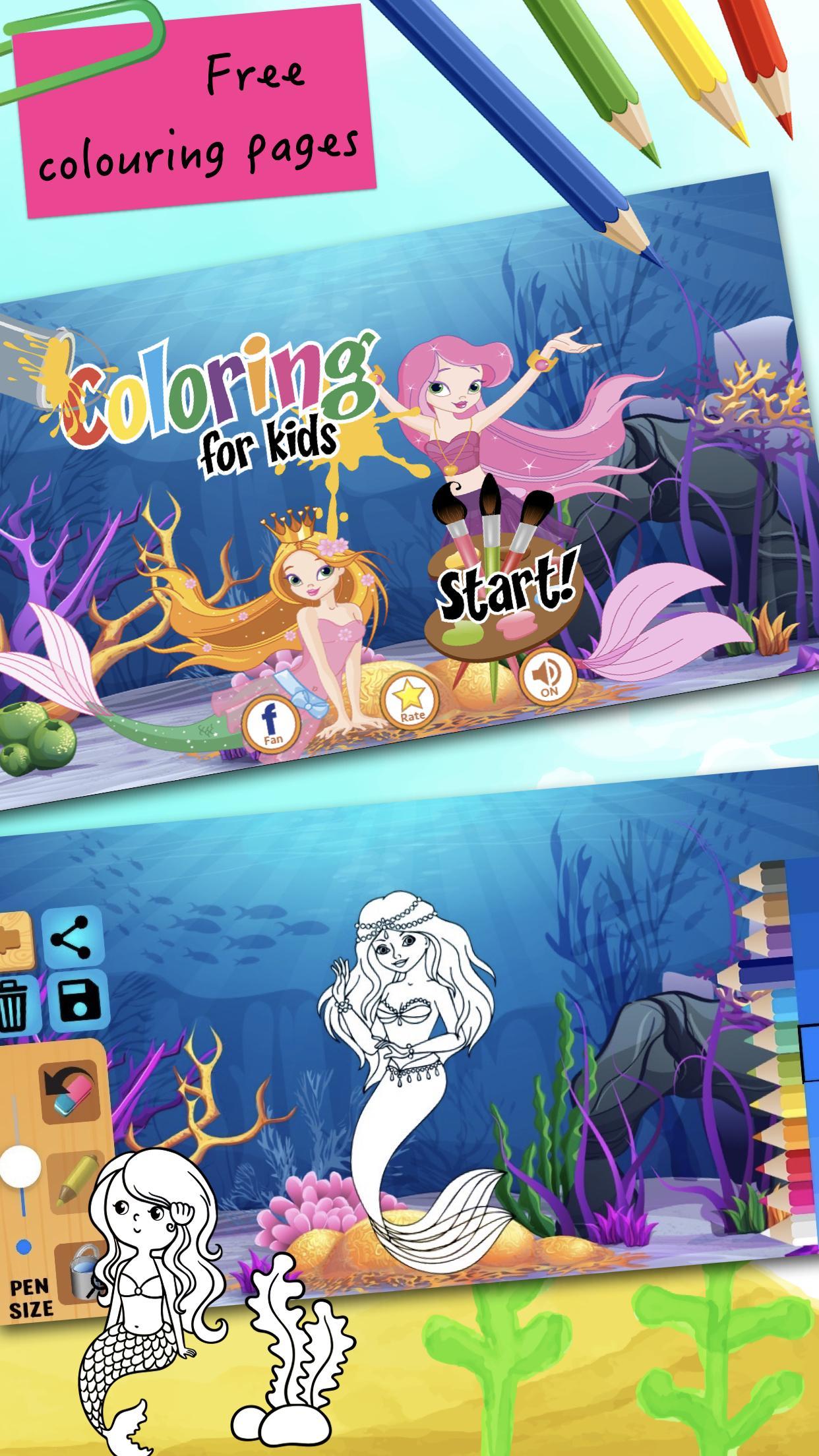 Android 用の マーメイド 人魚 塗り絵 無料ゲーム 塗り絵 Apk を