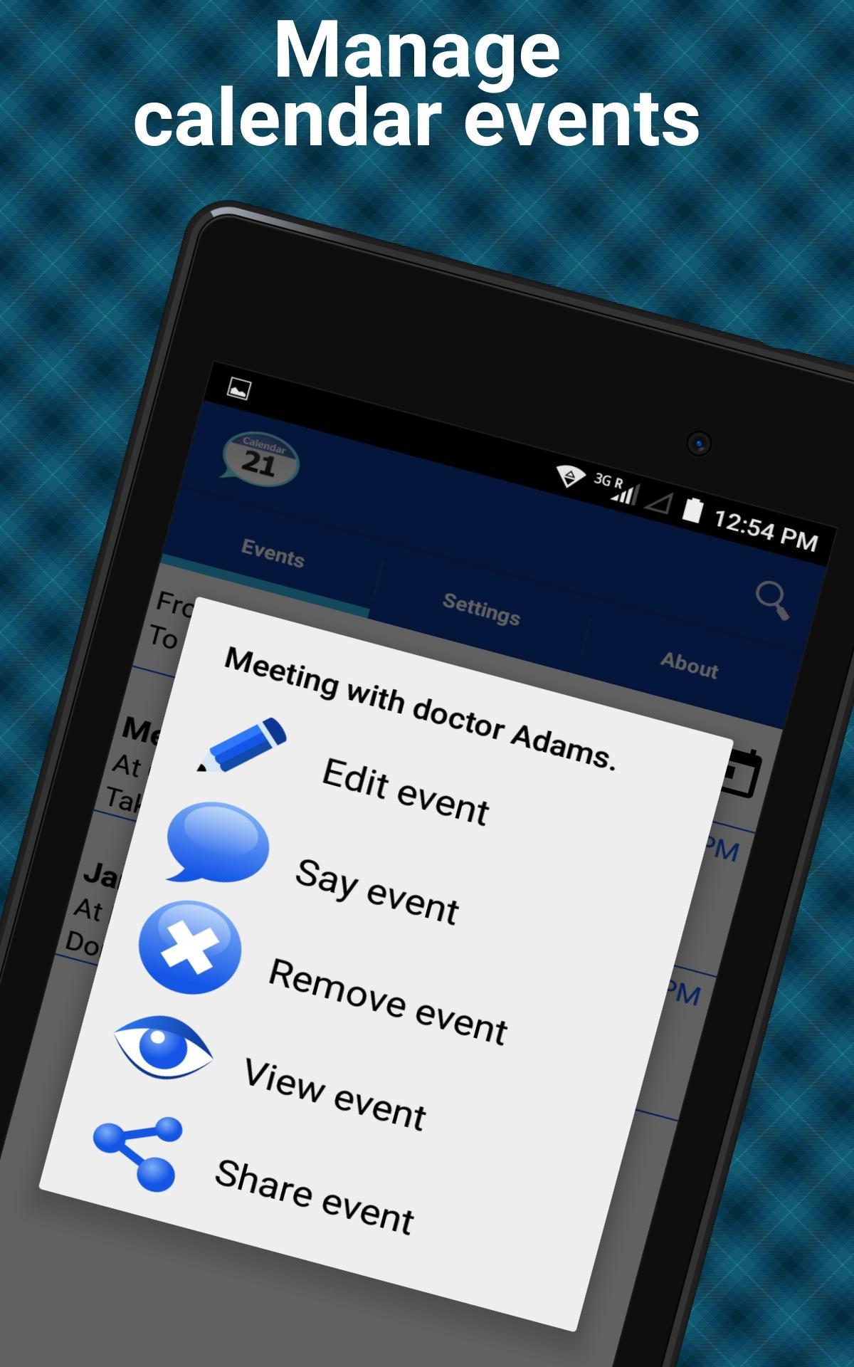 Talking Calendar Reminder Alarm app. for Android APK Download