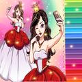 glitter coloring for princess