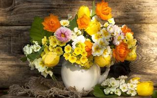 Tile Puzzle Flowers Bouquet скриншот 1