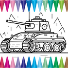 Military Tank Coloring Book ikon