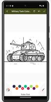 Military Tank Coloring Book Affiche