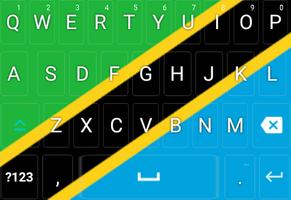 Tanzania  flag  KeyBoard Affiche