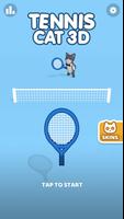Tennis Cat 3D الملصق