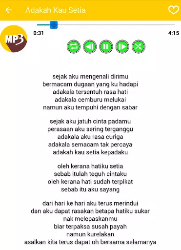 lirik lagu akankah kau setia