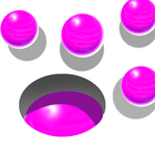 Hole Balls - Wobble Rolling Balls icône