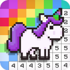 Pixel Art Color By Number & Sandbox Coloring Pages-icoon