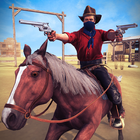 Kovboy vahşi silahşör oyunları simgesi