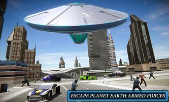 Alien Flying UFO Space Ship পোস্টার