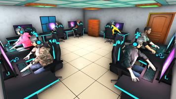 Internet gaming café job sim-poster