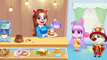 Kitty Café: Make Yummy Coffee الملصق