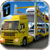 3D Car Transport Trailer Free icono