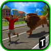 Angry Lion Attack 3D Zeichen