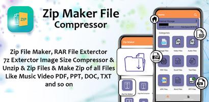 Zip maker File Compressor الملصق