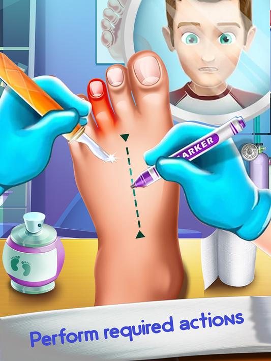 Foot Surgery Doctor CareFree Offline Doctor Games pour Android