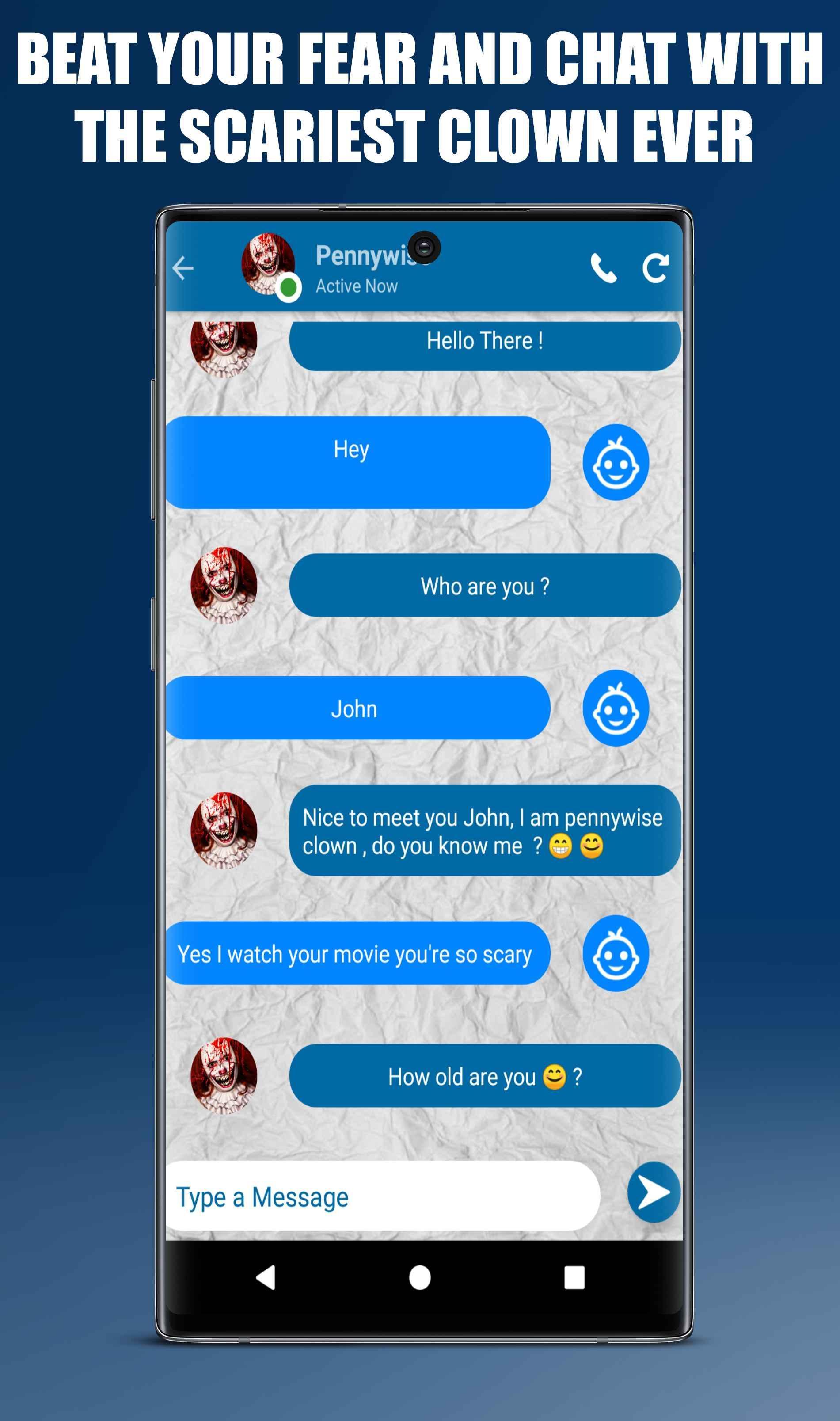 Pennywises Clown Call Chat Simulator Clownit For Android - making pennywise the clown a roblox account video download