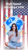 USA VPN: Unlimited Fast VPN &  الملصق