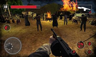 Guerra Mundial 2 sobrevivência zumbi: ww2 jogo fps imagem de tela 2