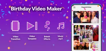 Creador de videos de cumpleaños: efectos de video