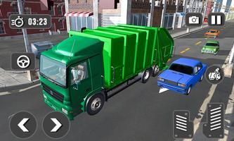 ville ordures camion 2018 route nettoyeur balayeur Affiche
