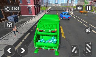 City Garbage Truck 2018: Road Cleaner Sweeper Game ảnh chụp màn hình 1