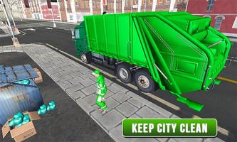 City Garbage Truck 2018: Road Cleaner Sweeper Game ảnh chụp màn hình 2