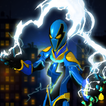 électrique super héros énergie secousses ville 3D