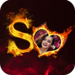 Flame & Fire Text Photo Frame
