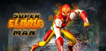 Flamear héroe volador superhéroe crimen luchador
