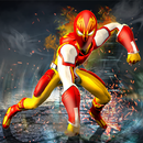 пламя герой летящий супергероя город боец APK